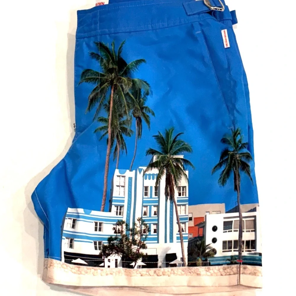 Orlebar Brown Bulldog Mid Length Ocean Drive Miami Swim Trunks 30